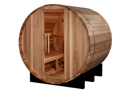 Golden Designs "St. Moritz" 2 Person Barrel Traditional Sauna - Pacific Cedar