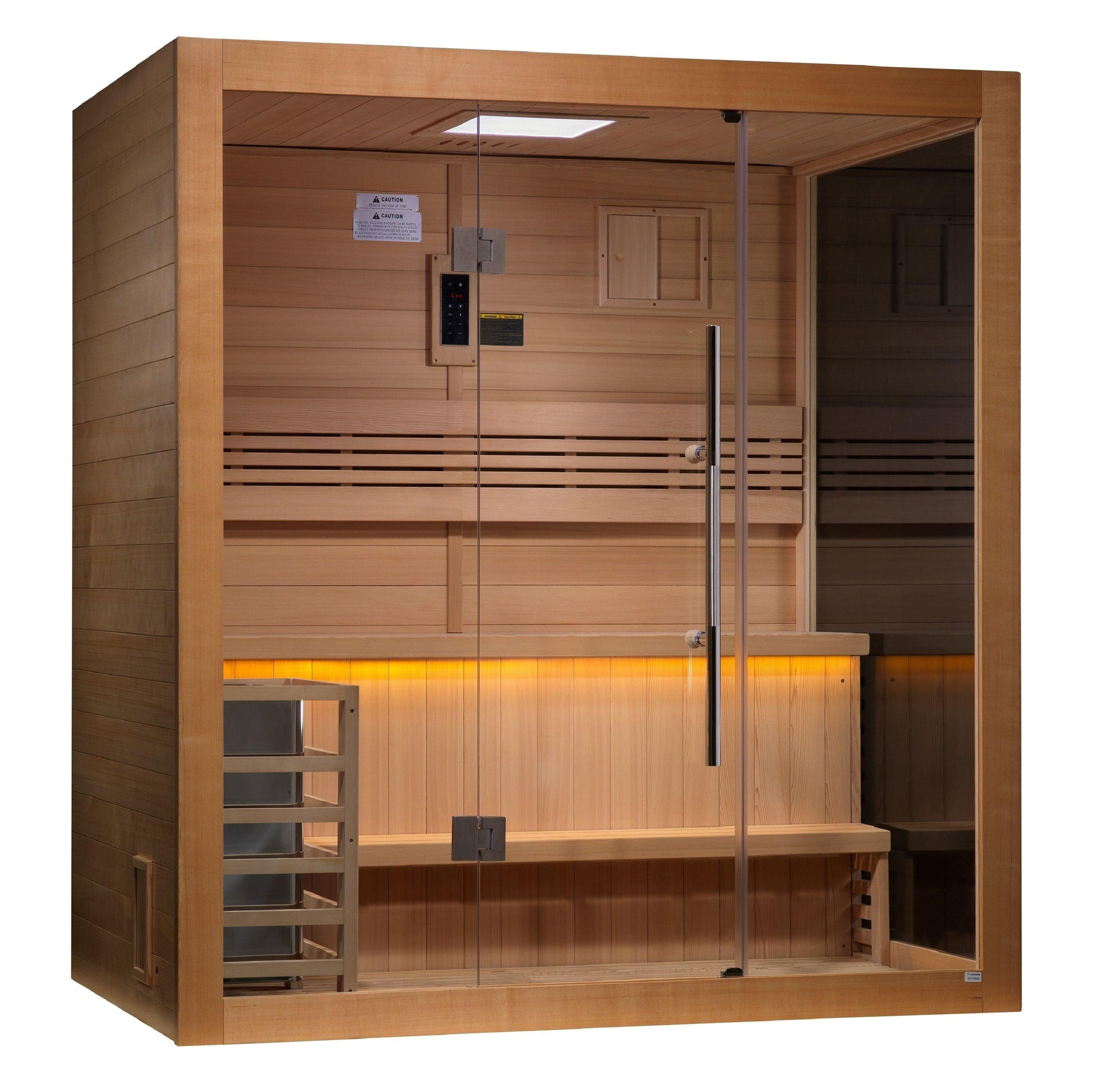 Golden Designs "Forssa Edition" 3 Person Indoor Traditional Sauna - Canadian Red Cedar Interior