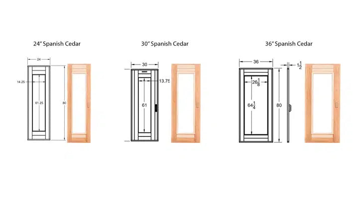 Cedar Hand-Crafted Sauna Door