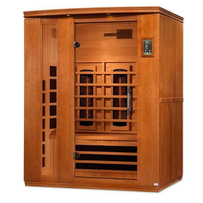 Dynamic Lugano 3-Person Full Spectrum Near Zero EMF FAR Infrared Sauna Canadian Hemlock